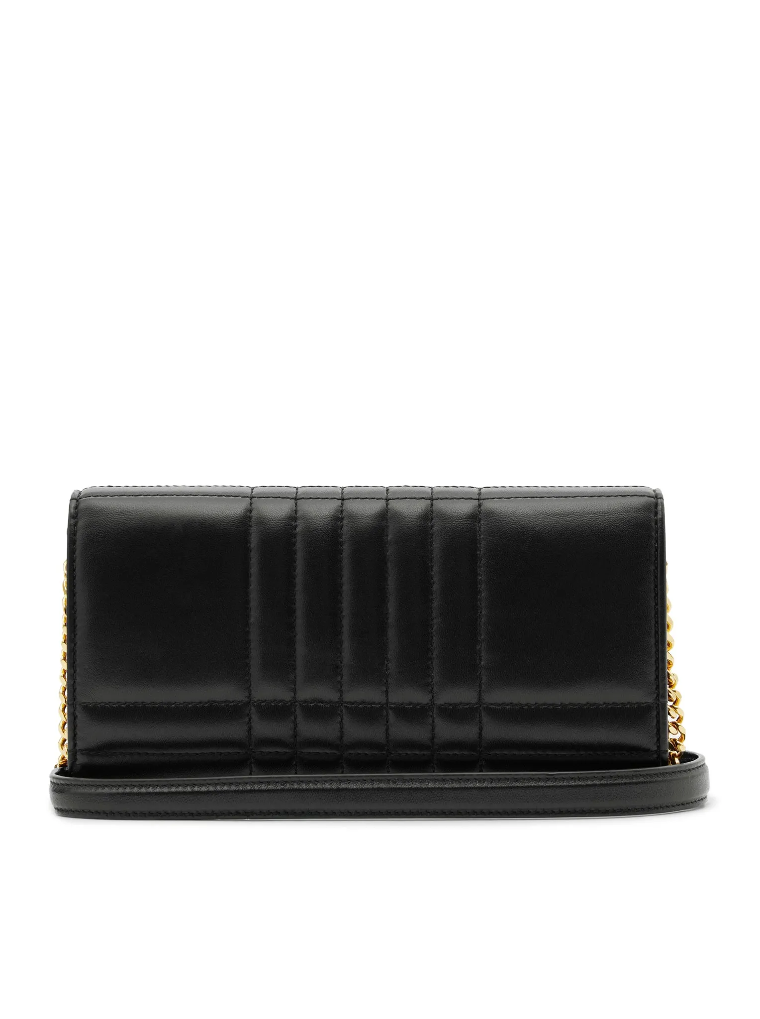 Lola wallet in quilted leather with detachable shoulder strap