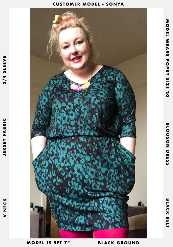 Milly Green Animal Print Dress