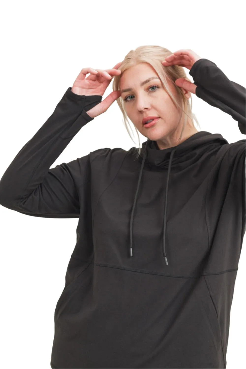 Mono B Long Sleeve Hoodie AT8044 Plus Too