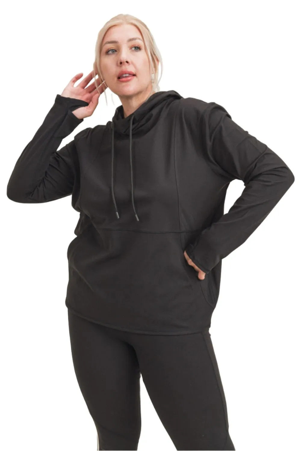 Mono B Long Sleeve Hoodie AT8044 Plus Too