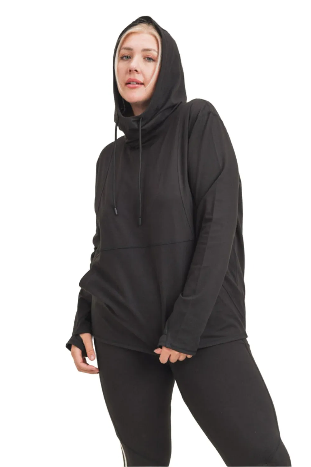 Mono B Long Sleeve Hoodie AT8044 Plus Too