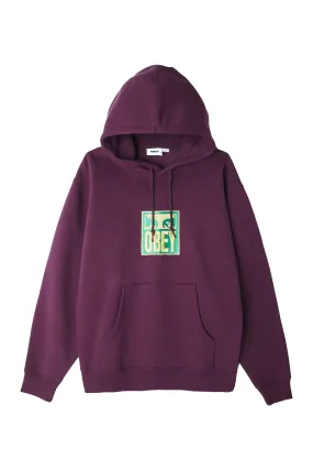 Obey Stack Pullover Hoodie Purple