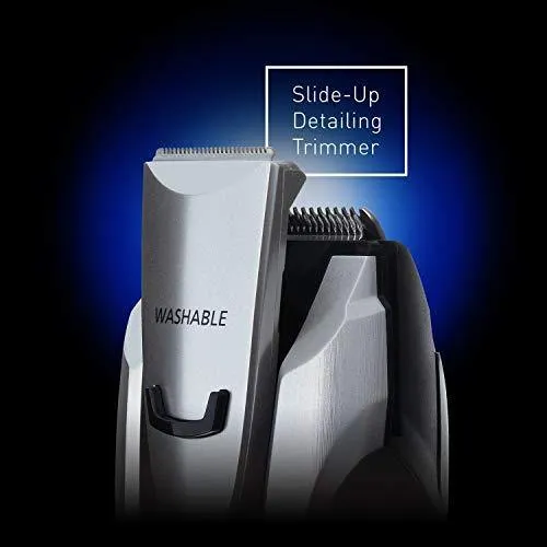 Panasonic Multigroom Beard Trimmer Kit For Face, Head, Body Hair Styling and Grooming, 39 Quick-Adjust Dial Trim Settings, Cordless/Cord, – ER-GB80-S, Silver