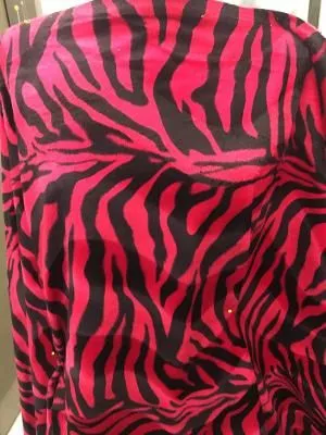 Poly Fleece Animal Print - Fuchsia / Black