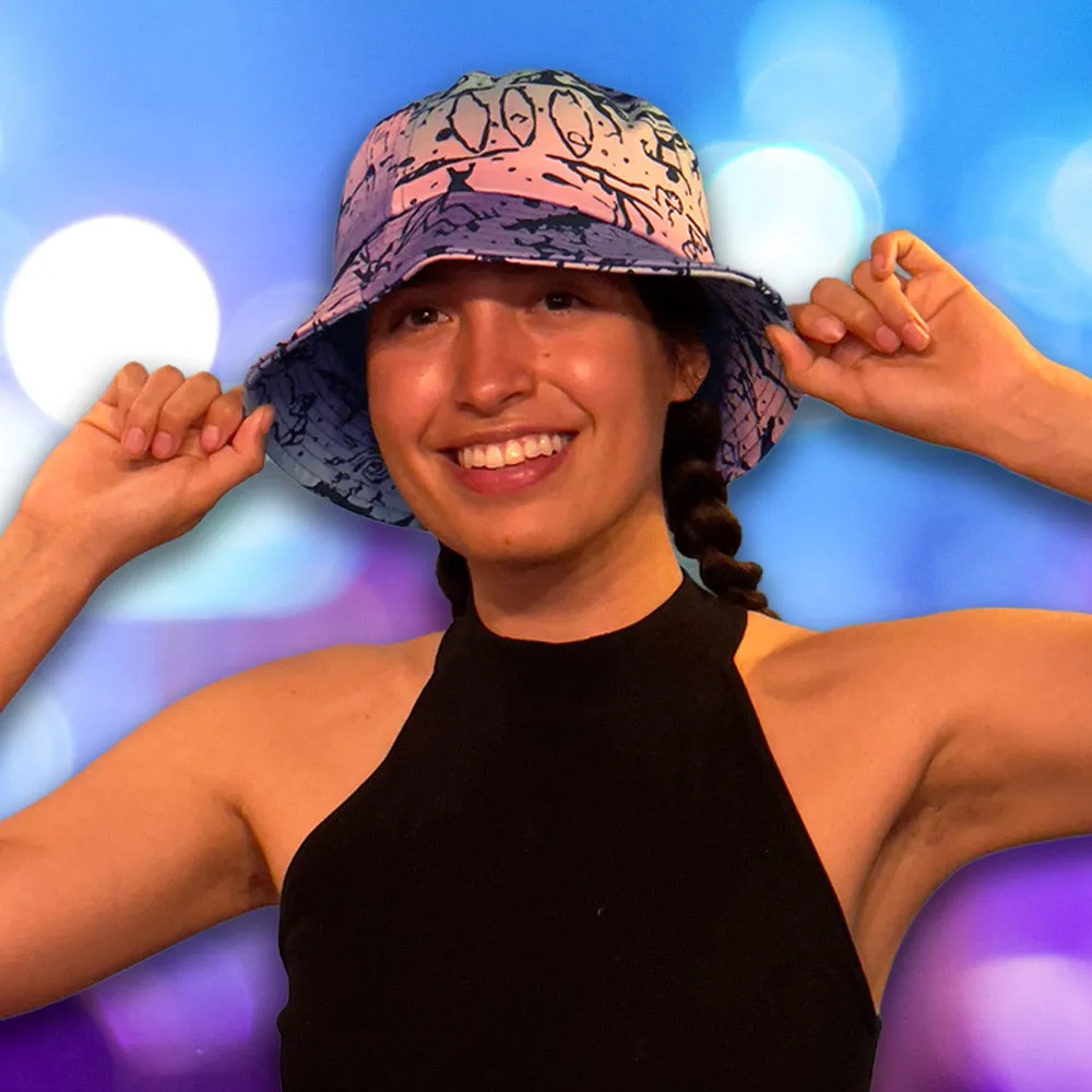 Purple/Mint Tie-Dye Wall Bucket Hat