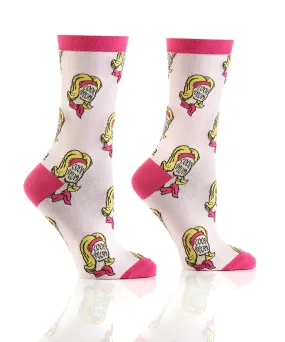 "Cool Mom" Cotton Dress Crew Socks by YO Sox - Medium - SALE