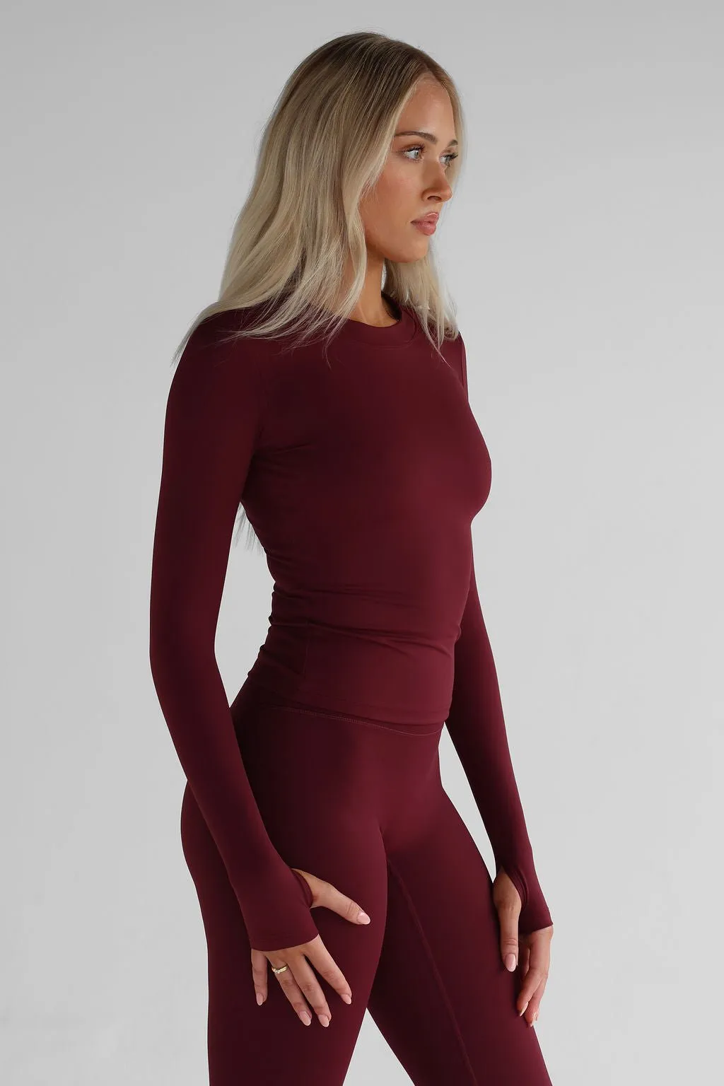 SCULPT Full Length Long Sleeve - Cherry Cola