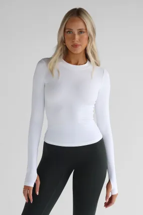 SCULPT Full Length Long Sleeve - White