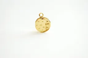 Shiny Gold Wholesale Moon Charm, Vermeil, Moon and Stars, Celestial Charm, Moon with Face Charm, Night Sky, Moon Disc, Round Moon Charm, Stars, 370