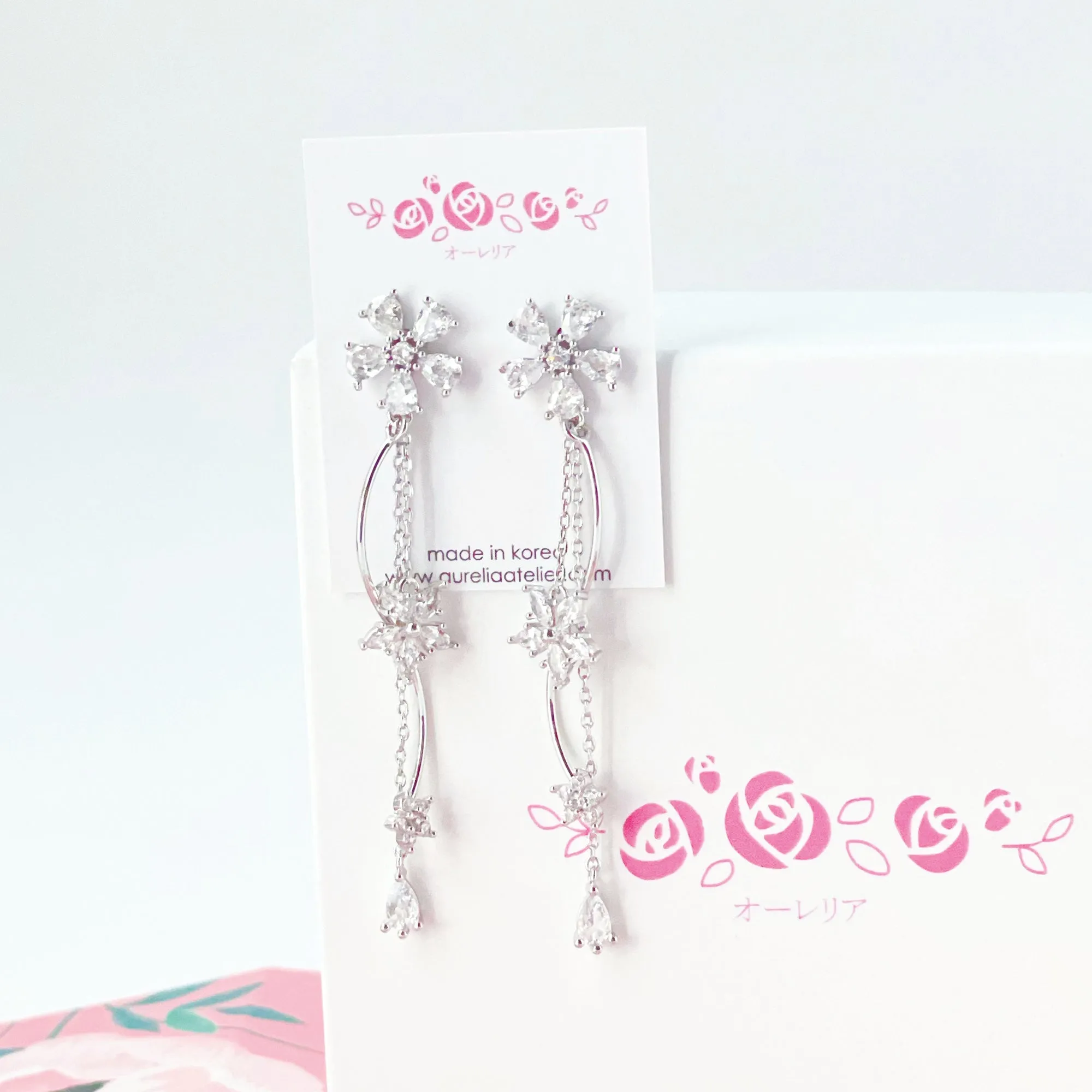 Silver Winter Blossom Earrings