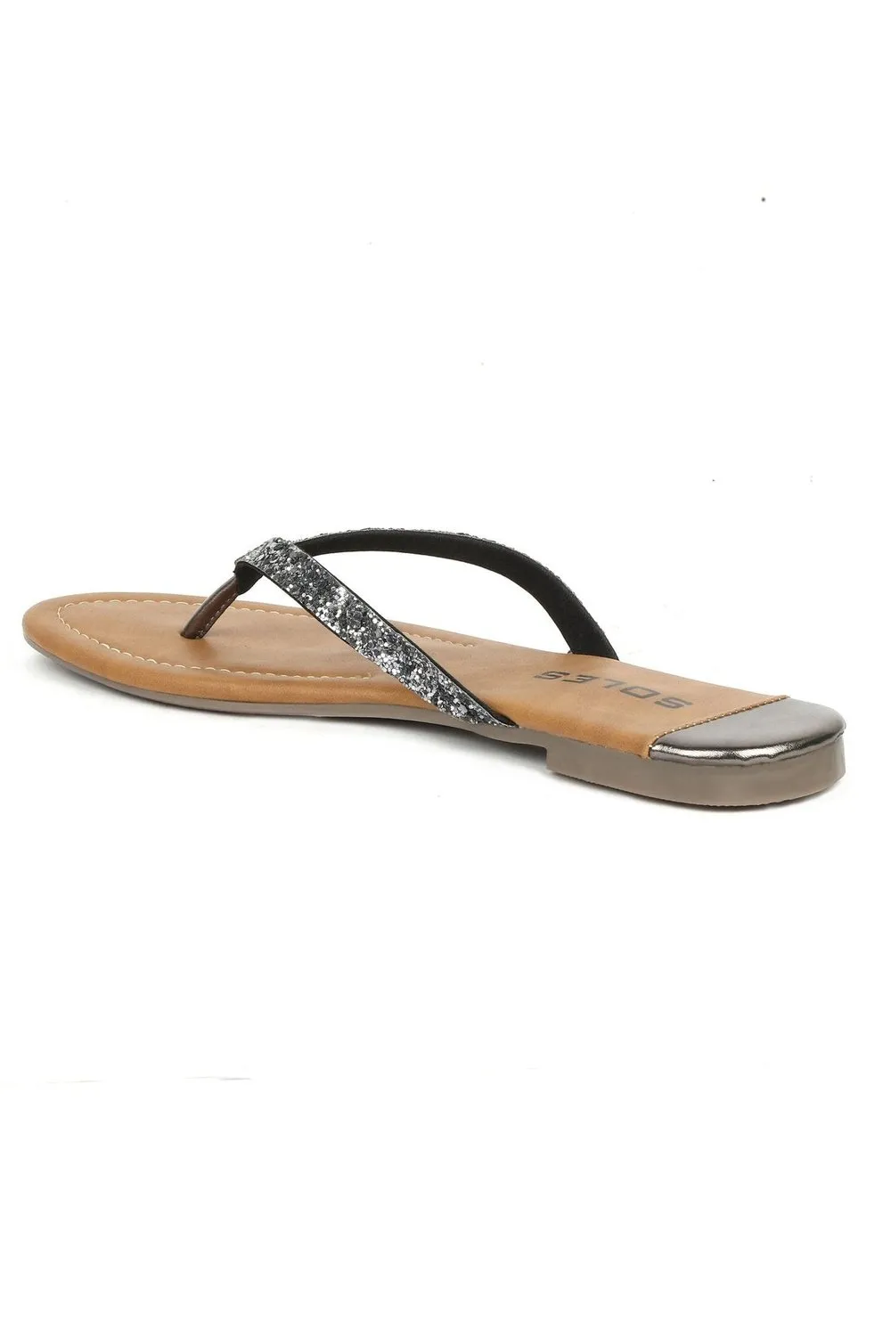 SOLES Chic Rose Gold Flat Sandals - Luxurious Elegance