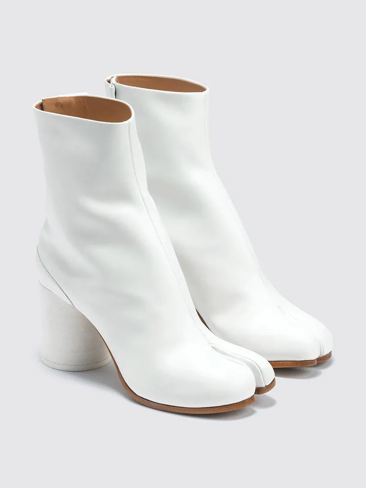 Split Toe Chunky Heel Boots