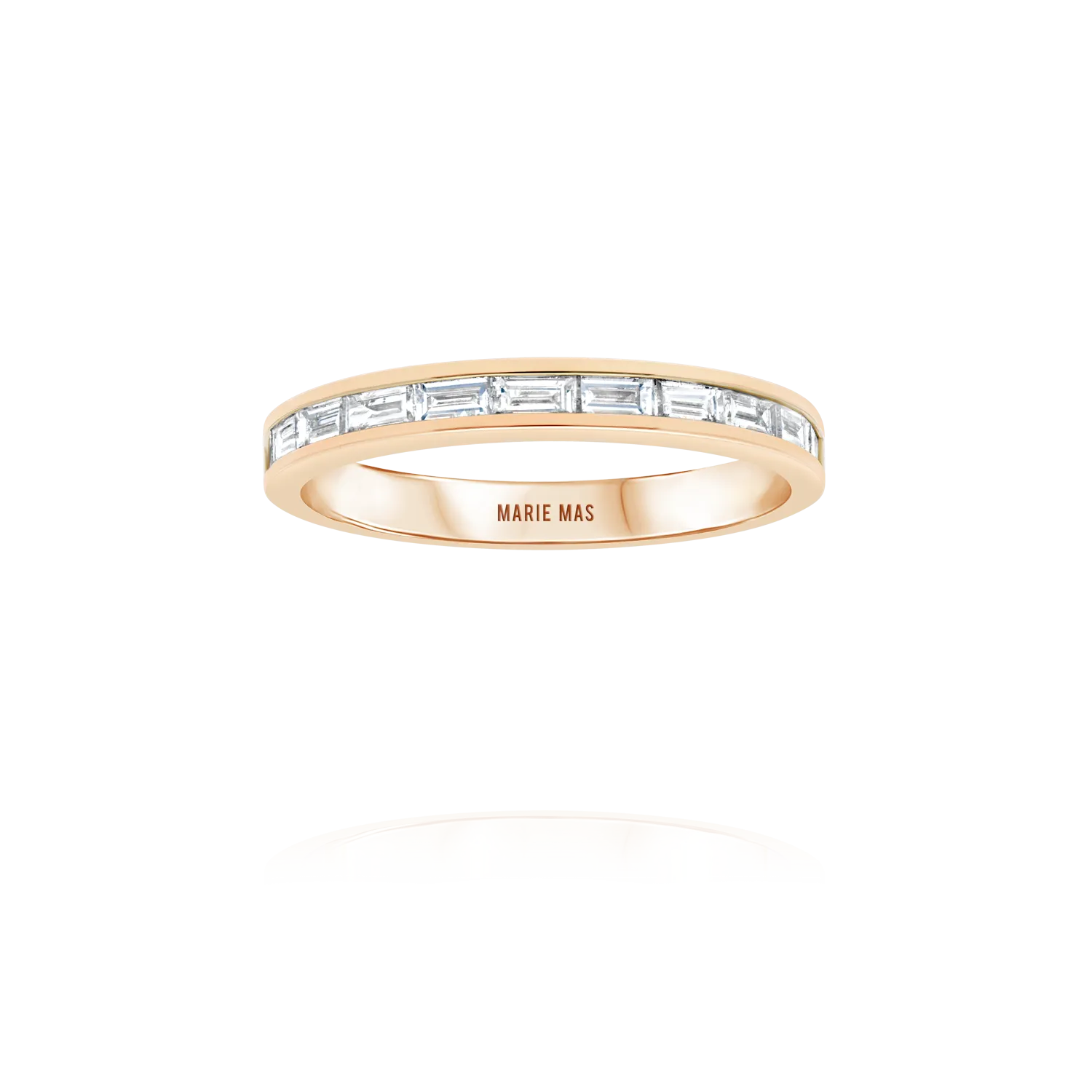 Starlight Flat I ring | Rose Gold