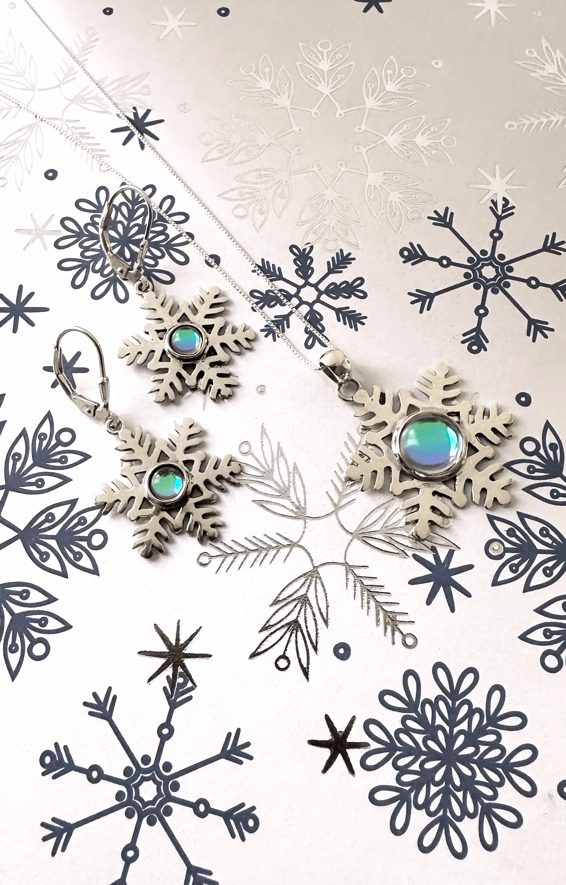 Sterling Silver Snowflake Earrings