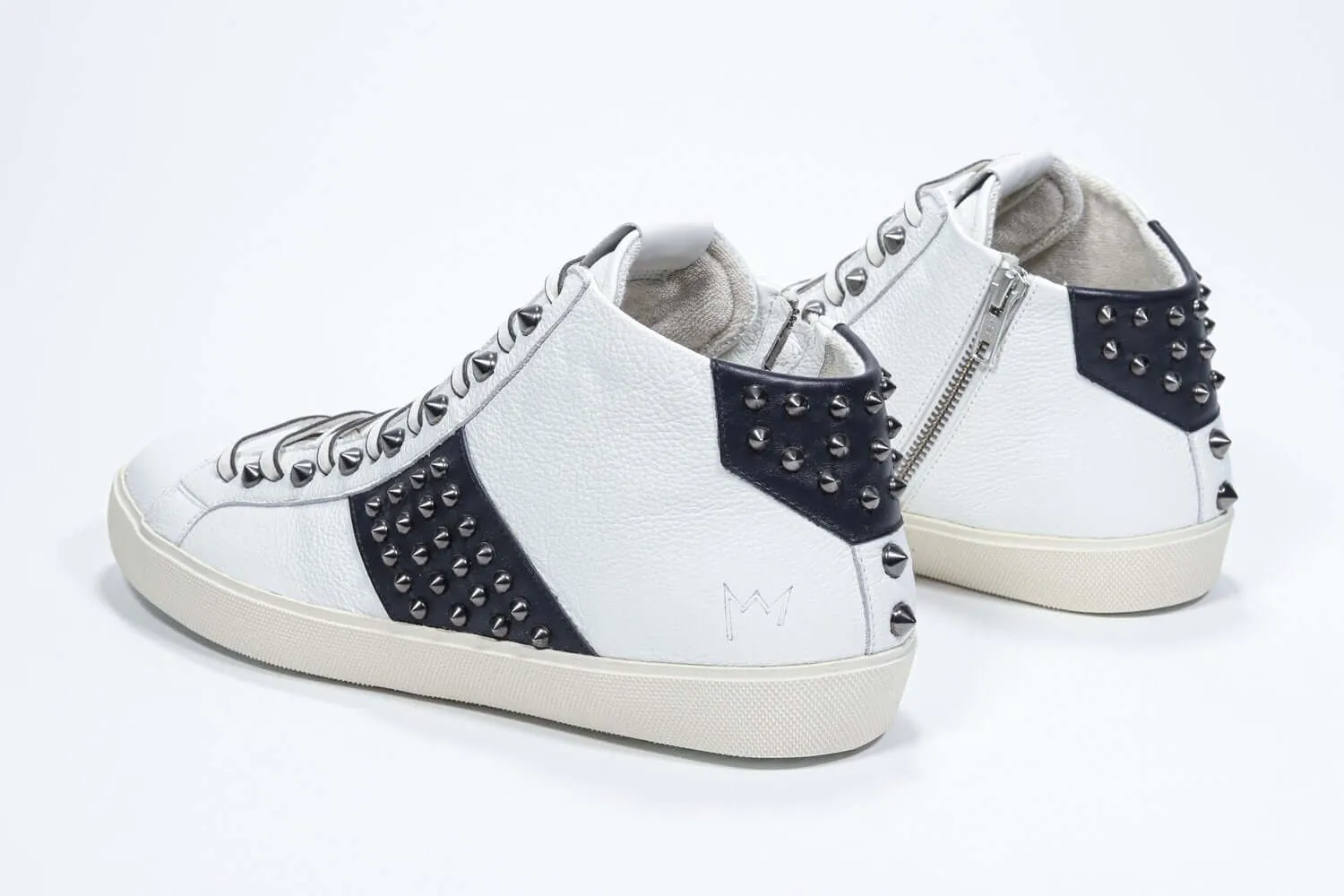 STUDBORN |  White & Navy - Mid top - Men