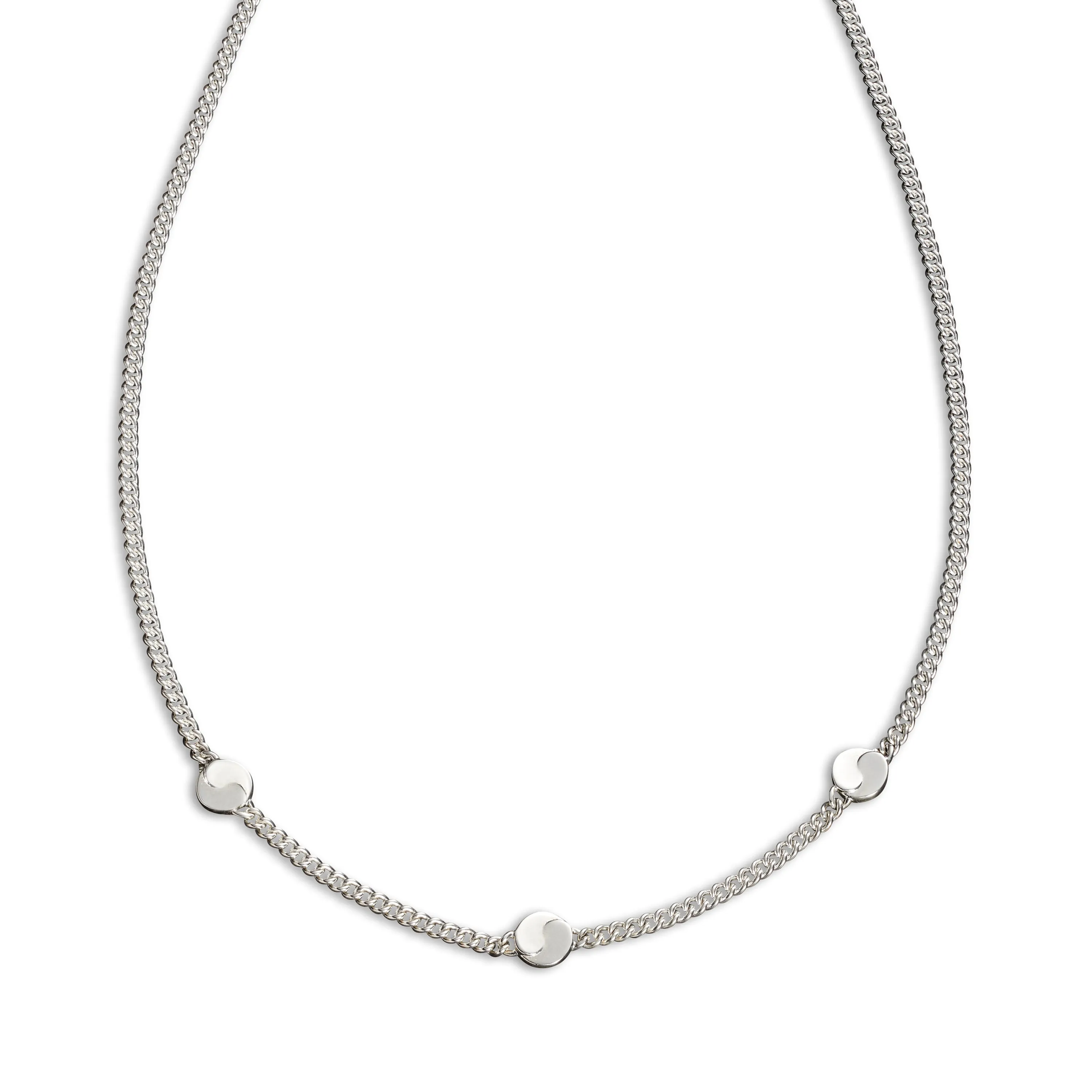 Taegeuk Peace Necklace - Sterling Silver - 18"