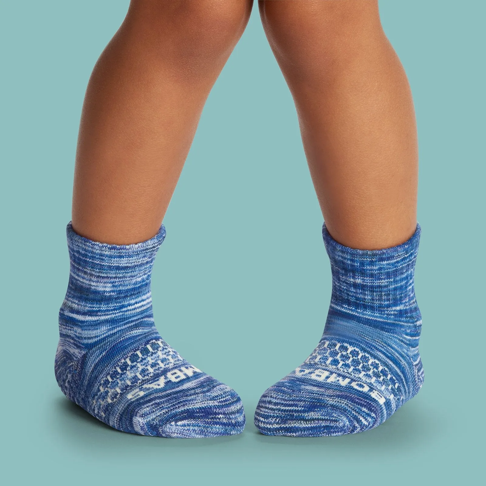 Toddler Space Dye Gripper Calf Sock 4-Pack