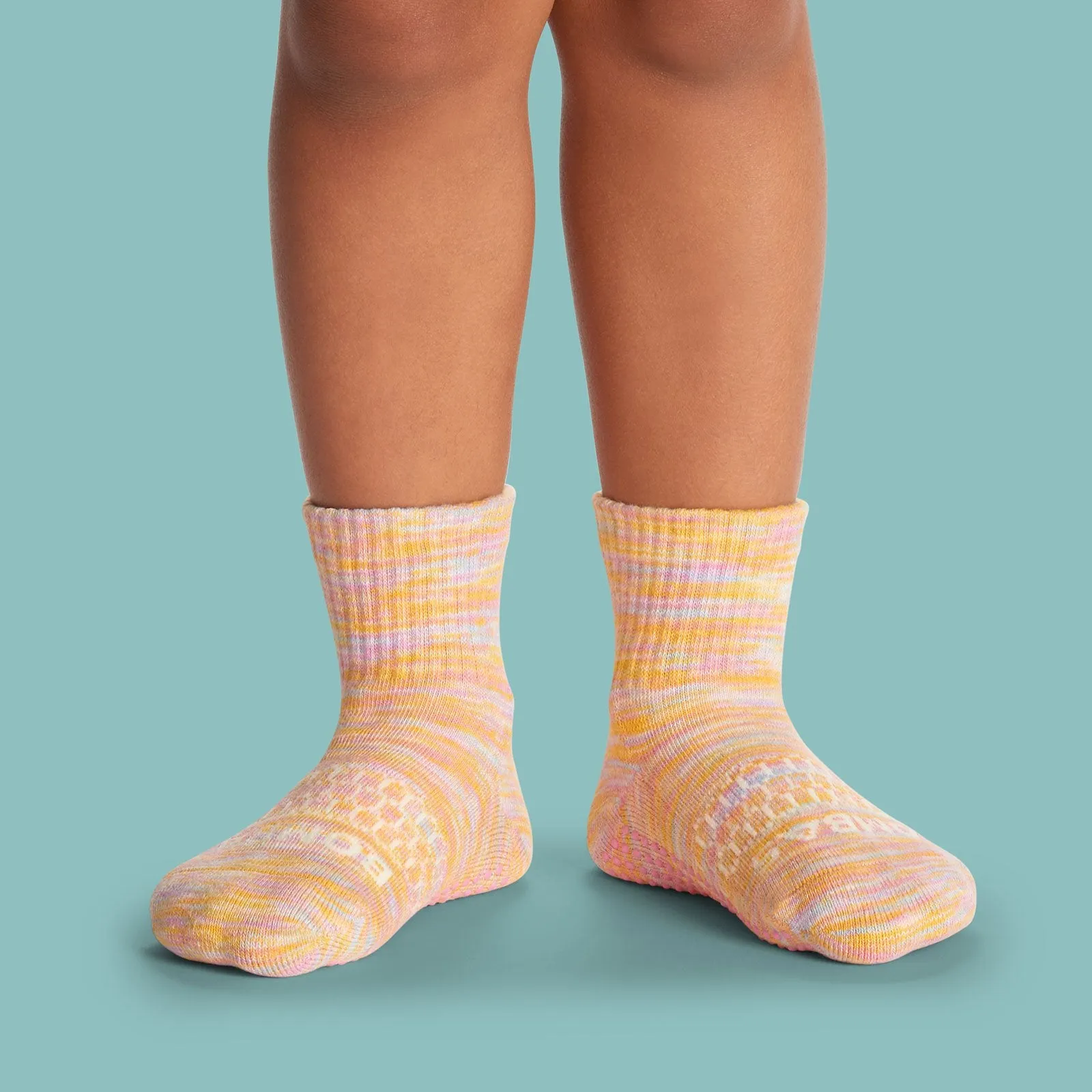 Toddler Space Dye Gripper Calf Sock 4-Pack