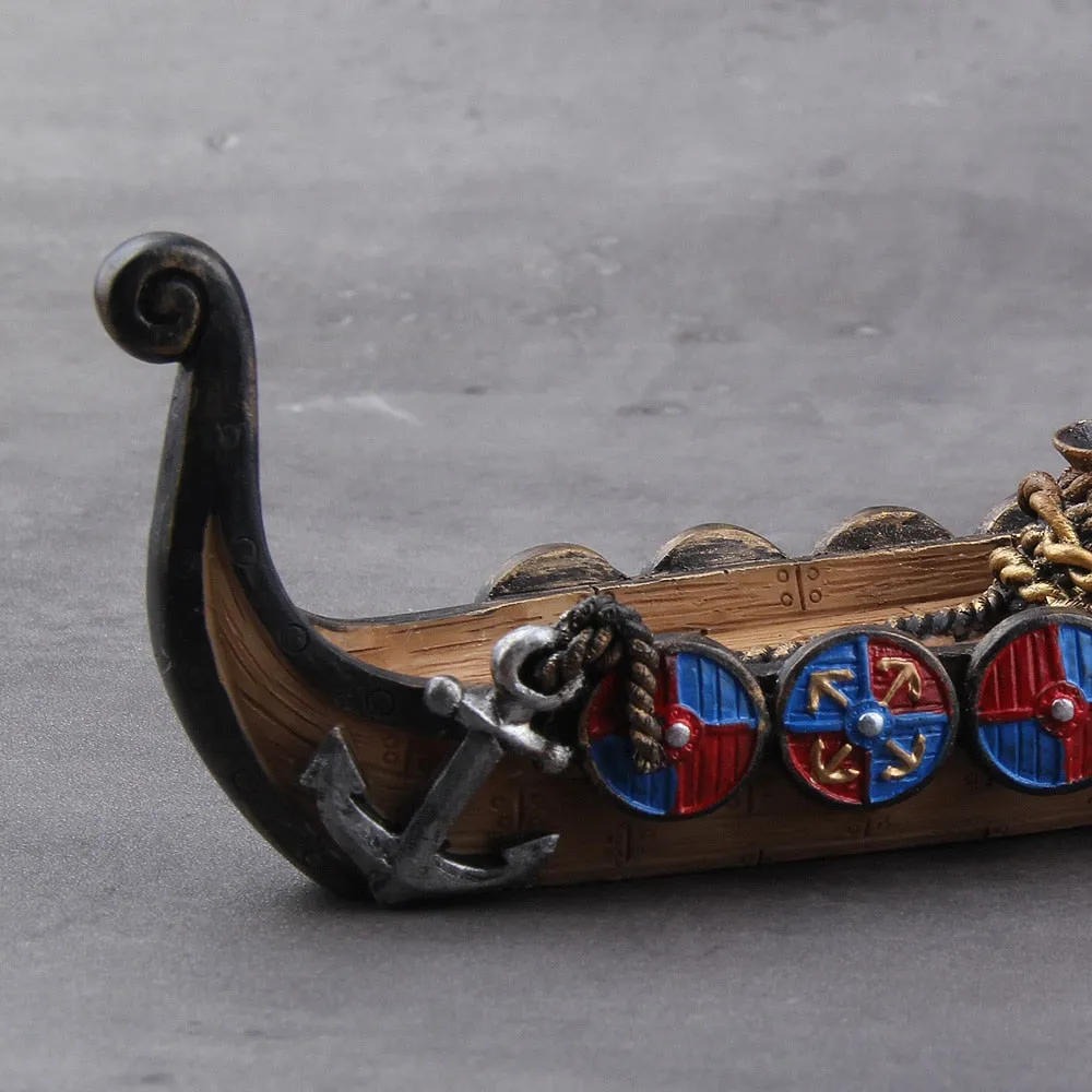 Viking Drakar Longship Backflow Incense Holder