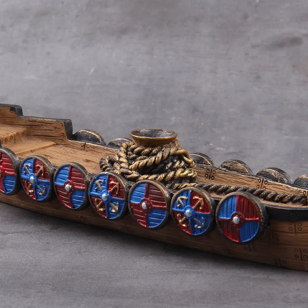 Viking Drakar Longship Backflow Incense Holder