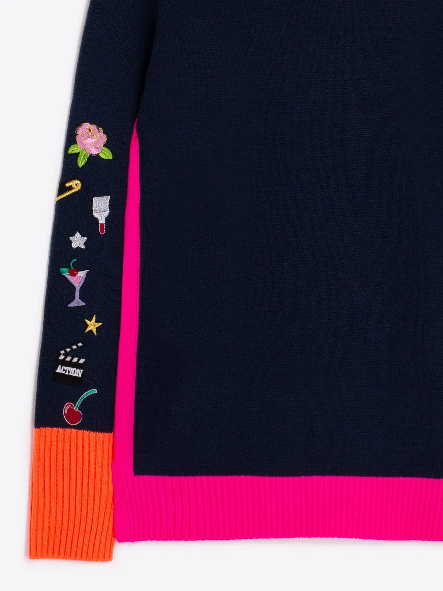 Vilagallo Embroidered Turtleneck Sweater