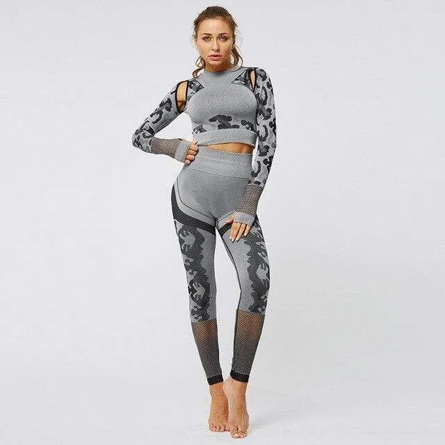 Xtreme Camouflage Print Activewear Set