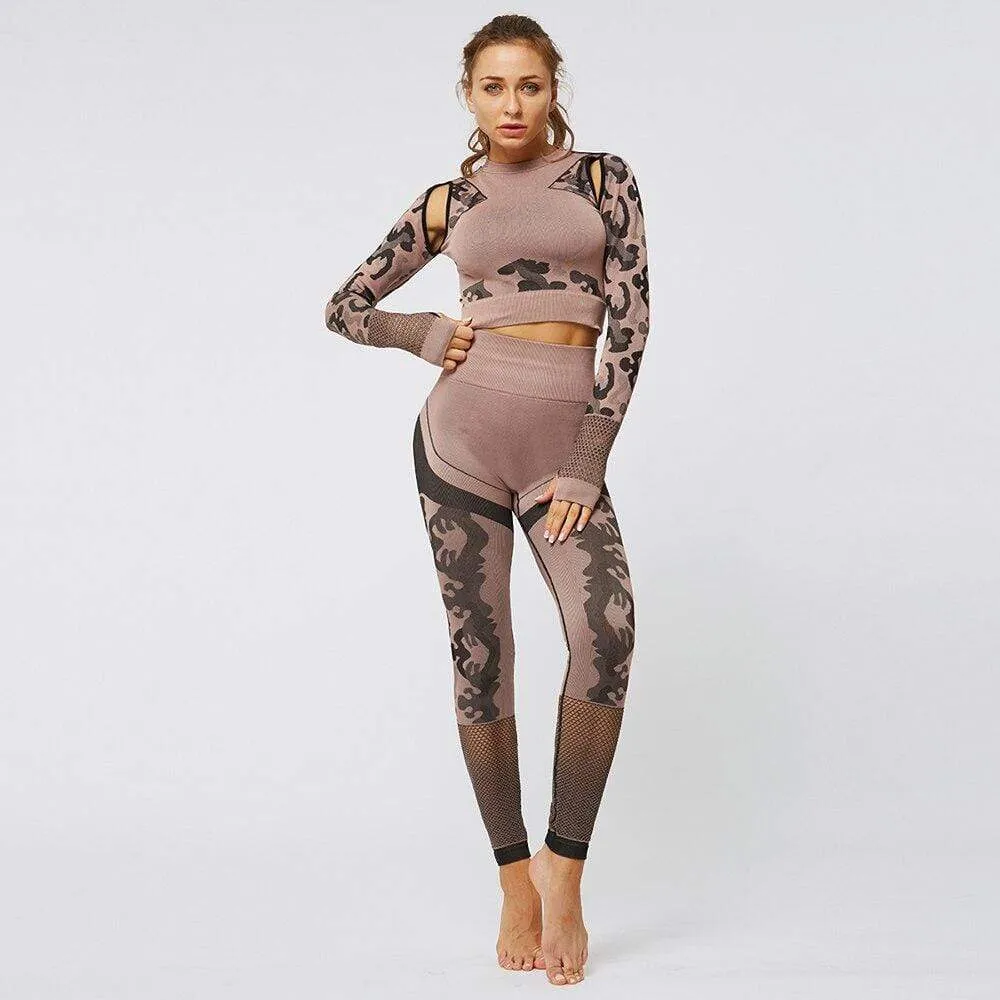 Xtreme Camouflage Print Activewear Set